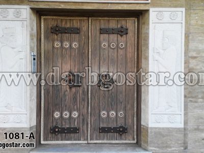 1081-A درب فلزی طرح چوب