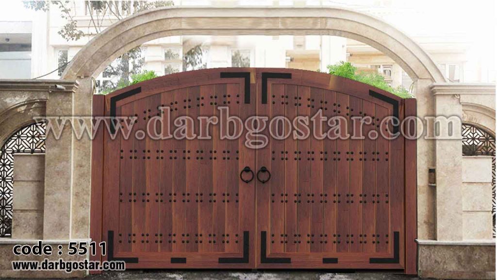 درب فلزی طرح چوب کد درب 5511